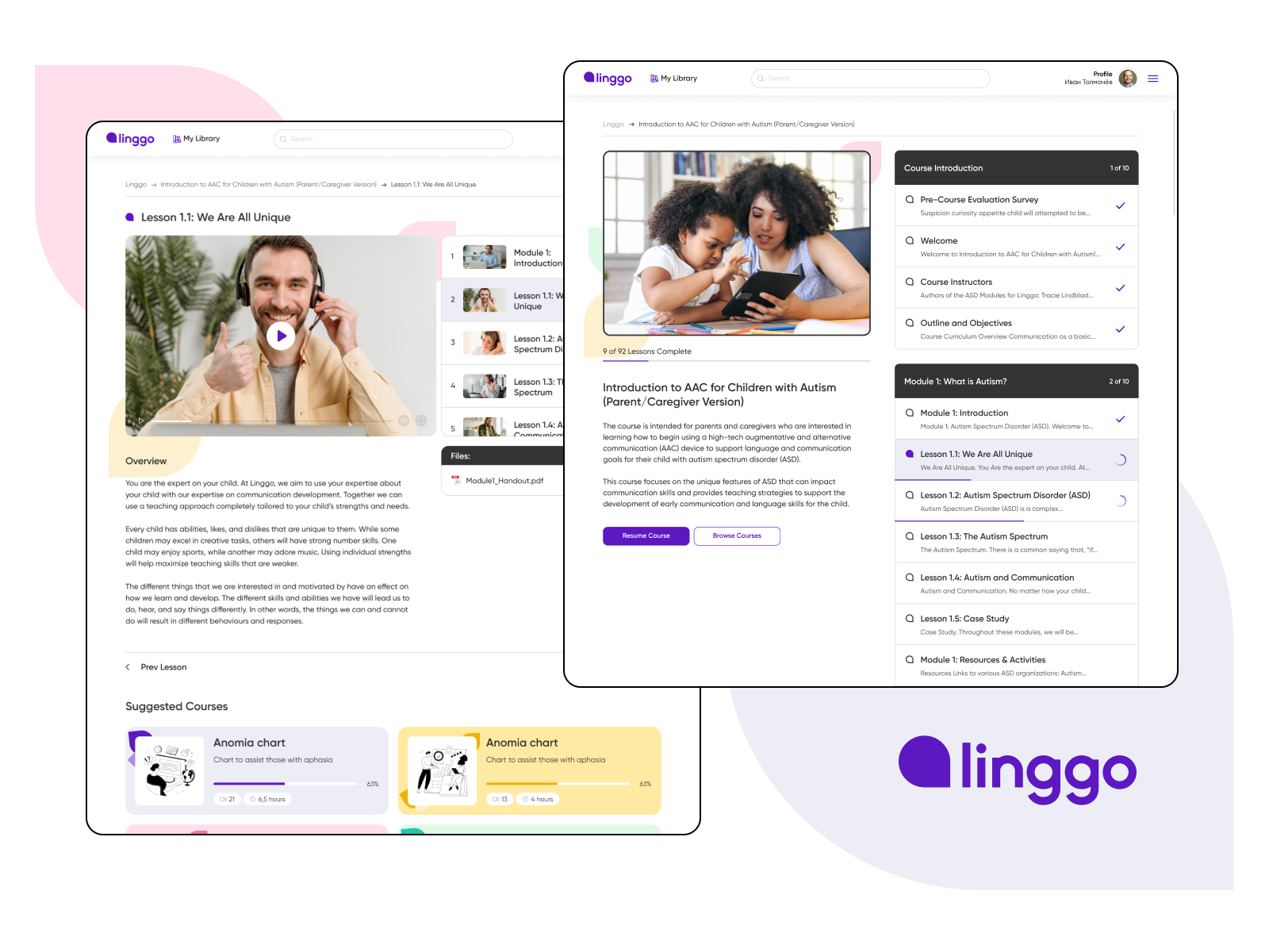 Linggo AAC — Learning UX · Autism support