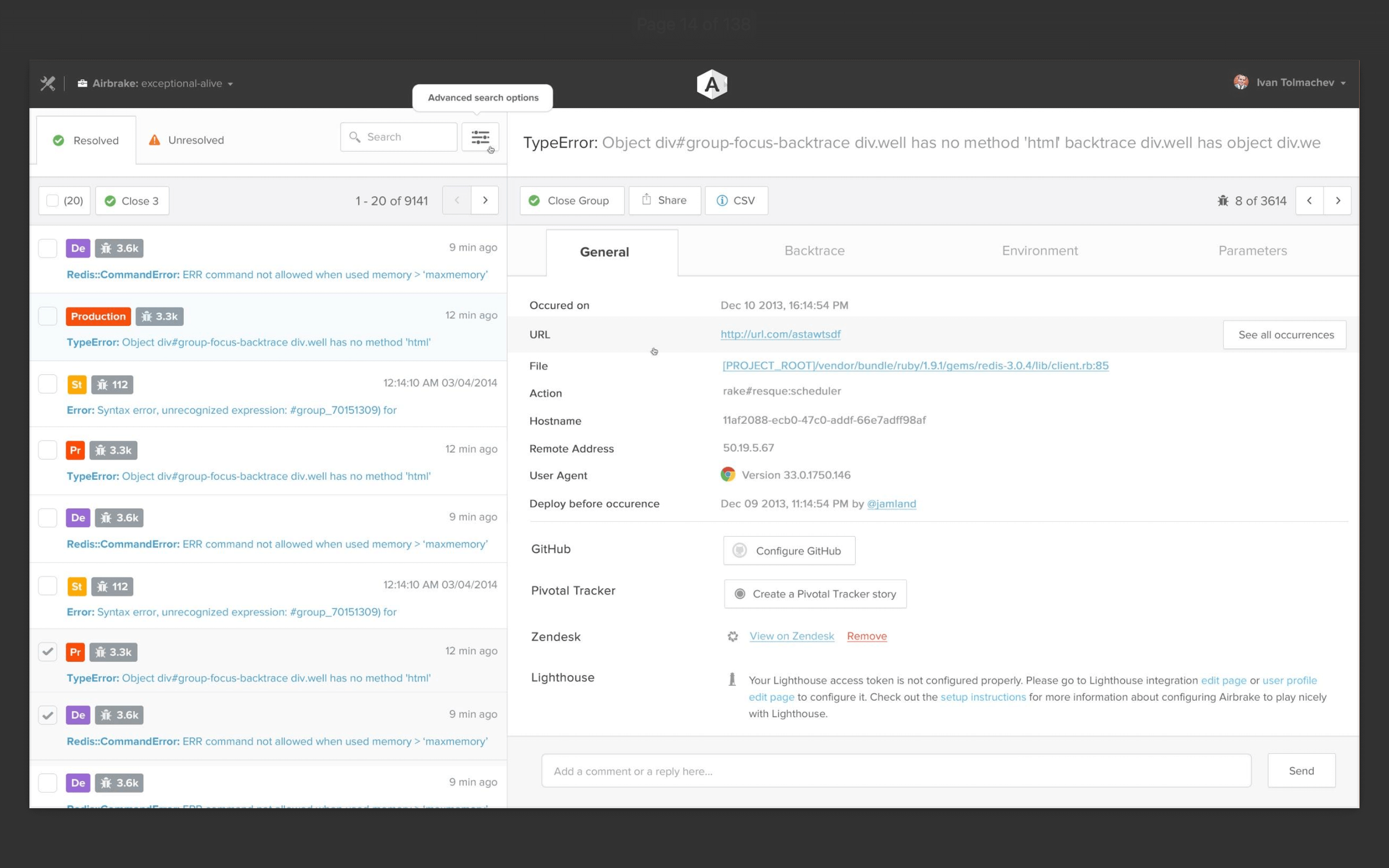 Airbrake — Developer tools · Error monitoring